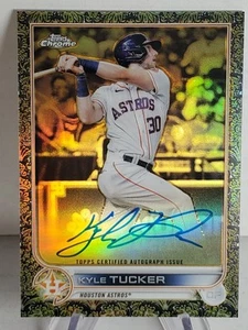 2022 Topps Gilded Collection Kyle Tucker Gold Etch On Card Auto #'d 56/99 Chrome - Bild 1 von 3