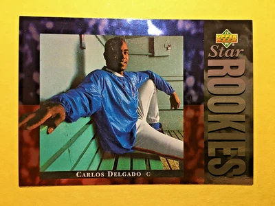 1994 Upper Deck Baseball Carlos Delgado RC Card #8 Rookie Blue Jays Catcher - Image 1 of 4