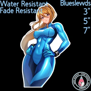 Metroid Zero Suit Samus Aran 3" / 5" / 7" Lewd Anime Laptop Bottle Sticker - Picture 1 of 1