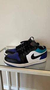 Nike Air Jordan 1 Low Bright Concord 553558-154 sneakers size 42 us 8.5 - Picture 1 of 8