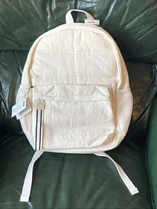 Victoria's Secret Pink Backpack Quilted Puffer Cream White New With Tags - Picture 1 of 8