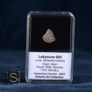 Meteorite Lunar Laâyoune 003 Of 0,30 G Achondrite Feldsp Brecciated Moon - Bild 1 von 8