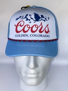 Mad Engine Coors hellblau Netz Trucker Druckknopflasche Seilmütze - Bild 1 von 6