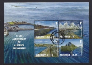GUERNSEY ALDERNEY  2022 ALDERNEY BREAKWATER  MINIATURE SHEET  FINE USED - Picture 1 of 1