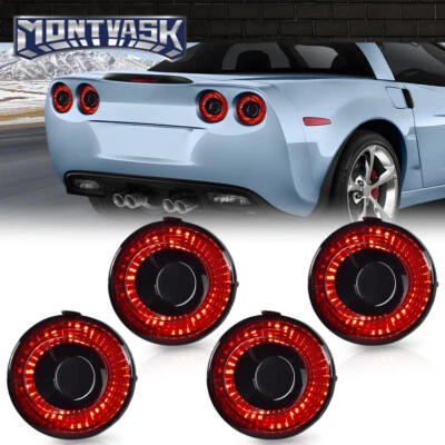 Fit For 2005-2013 Chevrolet Corvette C6 Coupe LED Tail Lights Brake Lamps Smoke - Image 1 of 4
