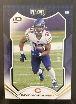 2021 Panini Playoff 1st Down /100 David Montgomery #128 - Image 1 of 2