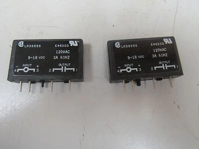  (2) GORDOS RELAY LR38595 E46203 120VAC 9-18 VDC 3A 3 AMP A SM-0AC15 SM-OAC15 - Image 1 of 4