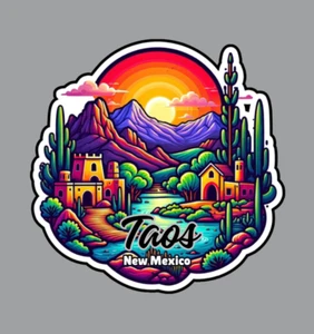 Taos New Mexico Laptop Sticker - Picture 1 of 5