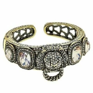 Heidi Daus "Pride of the Jungle" LION Crystal Cuff Bracelet - Picture 1 of 10