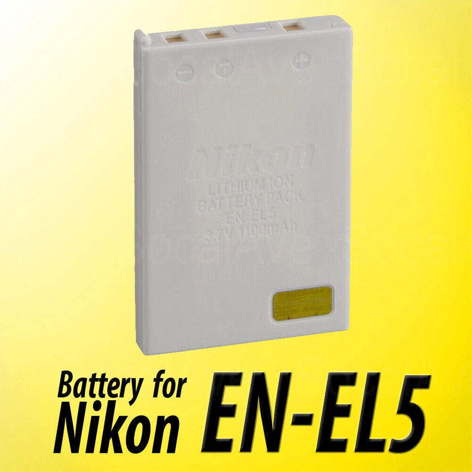 Batería de iones de litio Nikon EN-EL5 ENEL5 (3,7v 1100mAh) para el cargador MH-61 MH61 Foto 1 de 1
