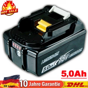18V Original BL1830 5,0Ah Li-ion Ersetzen für Makita Akku 18V BL1890 BL1860 DE - Bild 1 von 9