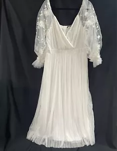 Simply Plus Full White Dress Fairy Godmother Renaissance Cosplay Wedding 2XL - Picture 1 of 12
