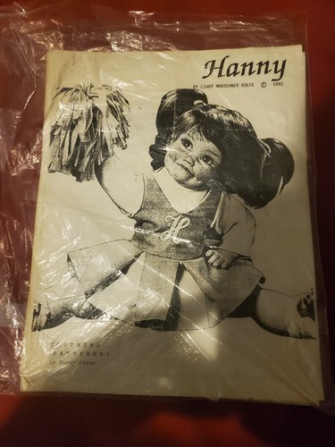 USED COPY HANNY CINDY MARSCHNER ROLFE 1992 DOLL CHEERLEADER PATTERN ...