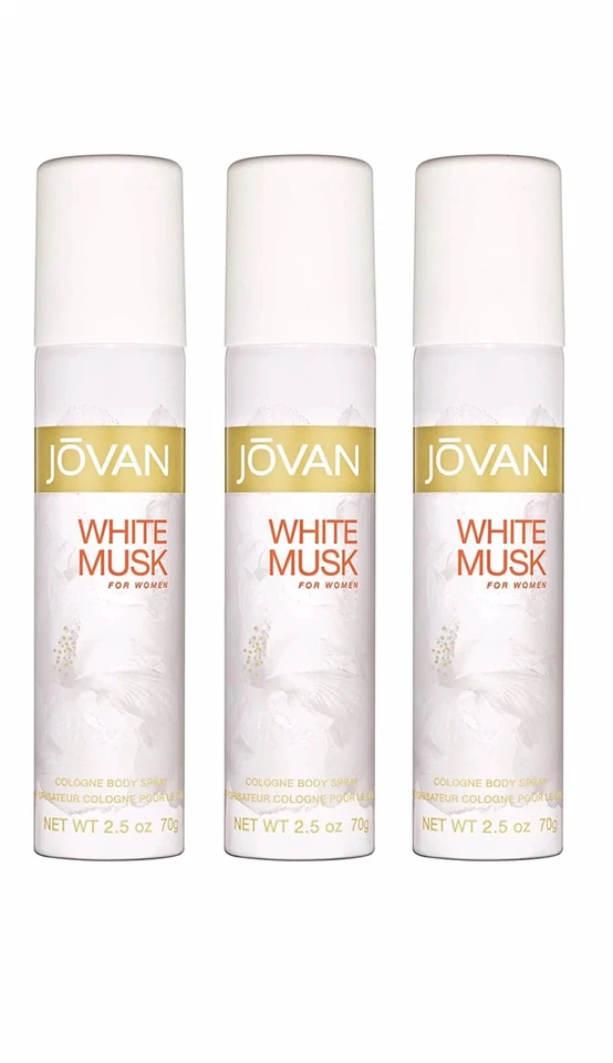 3 BOTELLAS DE Jovan White Musk para Mujer 2.5 OZ Colonia Spray Corporal ¡NUEVO! ¡ENVÍO GRATUITO! Foto 1 de 1