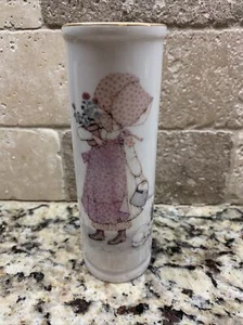 Vintage Holly Hobbie Ceramic Vase Pink 6” - Picture 1 of 5