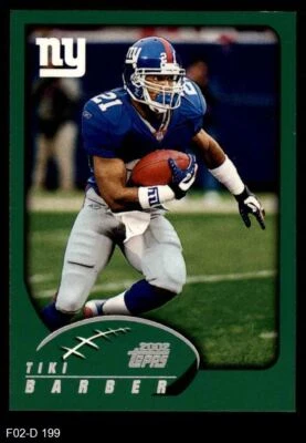 2002 Topps #199 Tiki Barber Giants-FB Virginia  8 - NM/MT - Image 1 of 2