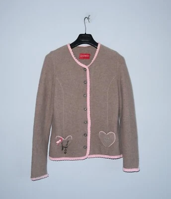 GIESSWEIN Mujer Lana Virgen Manga Larga Cárdigan Suéter Talla 40 US/10 UK/14 Foto 1 de 4