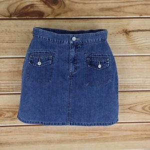 Gap Kids Jean Skort Womens Sz 14 Blue Medium Wash Denim Pockets Built In Shorts - Picture 1 of 9