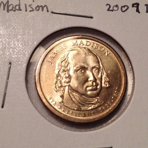 2007 D James Madison Presidential Dollar Münze Stempelglanz - Bild 1 von 2