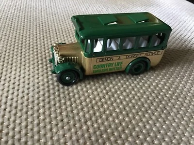 LLEDO 1935 DENNIS SINGLE DECK BUS COUNTRY LIFE BUTTER DEVON & DORSET DIECAST - Image 1 of 3