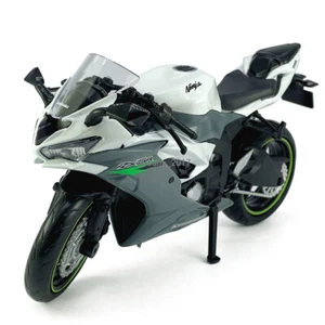 1/12 Scale 2023 Kawasaki Ninja ZX-6R Motorcycle Model Diecast Vehicle Toy White - Picture 1 of 8