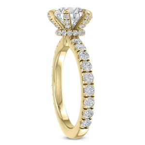 Classic 6 Prong 2.50 Ct I VS1 Round Cut EARTH MINED Diamond Engagement Ring 14k - Picture 1 of 4