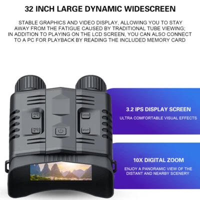 4K WIFI Night Vision Binoculars Device 10x Digital 800m Full Dark 8W Infrared DE - Bild 1 von 4