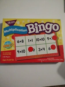 TREND Multiplication Bingo Game Elementary Math 1995 Complete - Picture 1 of 4