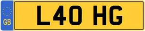 HG 4 OHG 40 FORTY INITIALEN privates geschätztes Kennzeichen - Bild 1 von 1
