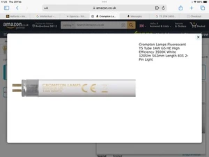 Fluorescent T5 Tube14W High efficiciency 3500k white Bulb 562mm Length 835-2 pin - Picture 1 of 1
