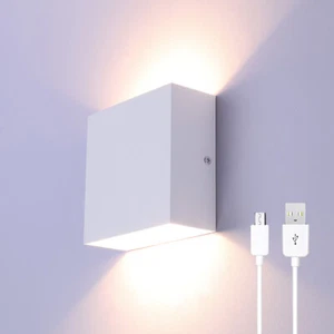 LED Wall Light Indoor Wall Lamp Battery Touch Dimming Wall Lights Up Down Wall Light - Picture 1 of 11