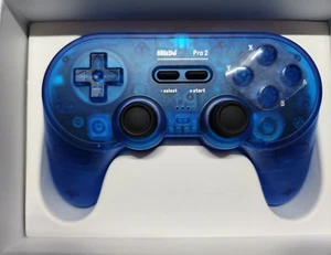 8BitDo Pro 2 Transparent Blue (Hall Effect Joystick) - Picture 1 of 6
