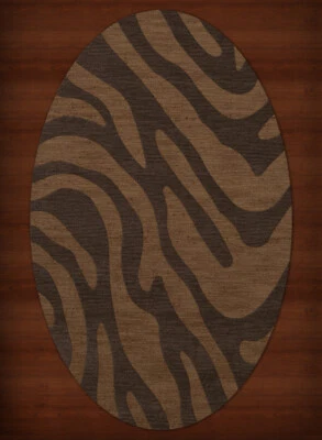 Yellow Swirls Lines Stripes Transitional Area Rug Animal Print DV2 - Image 1 of 2