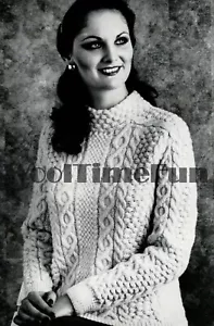 Maglione/maglione Maglione Maglione Donna Vintage Aran/Cavi Design. Filato DK. - Foto 1 di 1