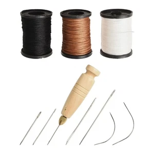 Brand New Sewing Set Crafts Nylon Thread Nylon Waxed Thread Wooden Handle - Picture 1 of 12