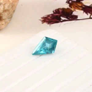 Natural Ceylon Blue Green Parti Sapphire Loose Fancy Kite Gemstone Cut 2.05 CT - Picture 1 of 5