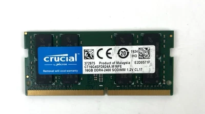 Crucial 16GB DDR4-2400 SODIMM Laptop RAM. - Image 1 of 2