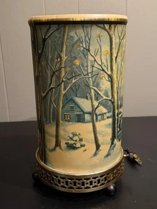 Econolite Snow Scene Bridge Round Motion Lamp 1957 - Picture 1 of 8