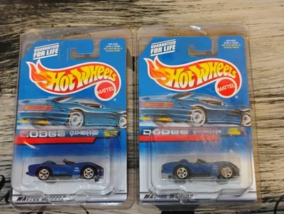 ⚡ Dodge Viper RT/10 1998 vintage Hot Wheels azul lote de 2 con protector  Foto 1 de 4
