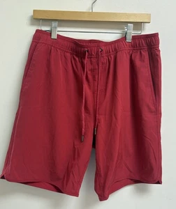 Pantaloncini da bagno ibridi rossi Fair Harbor uomo taglia L foderati con coulisse asciugatura rapida - Foto 1 di 6