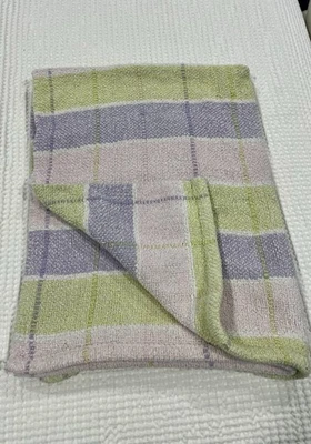 MessageS From the Heart Baby Blanket Lovey Chenille Soft Stripe Purple Pink READ - Image 1 of 3