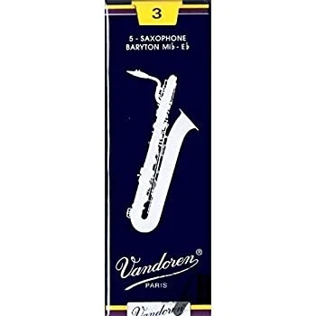 [Used] Vandoren baritone saxophone reed traditional blue box No. 3 - Image 1 of 1