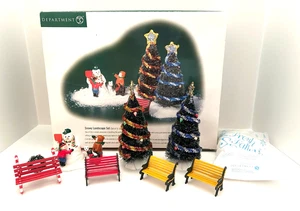 DEPT 56 Snowy Landscape Set unbenutzt im Karton 05753 + 3 extra Bänke ausgemustert - Bild 1 von 11