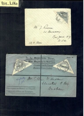 BIS-LIKE: 2 fundas GB Col. Sudáfrica 1927/28 LOTE 07 NV 97 Foto 1 de 2