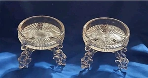Art Deco 3.75 Tall3 Footed Pilar Candle Holder - Picture 1 of 2