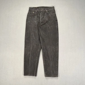 Vintage Levis 560 Jeans Black 31x30 Loose Fit Tapered Leg Pants Denim - Picture 1 of 6