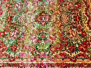 Vintage Italian Wedding Mid Century Velvet Cherub Bedspread BedCover Tapestry - Picture 1 of 10
