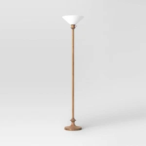 Torchiere Floor Lamp Natural Brown - Threshold - Picture 1 of 3