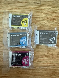4pk Genuine Epson 127 Black & Color Ink NX625 WF7010 WF7510 WF7520 WF3520 WF3540 - Picture 1 of 5