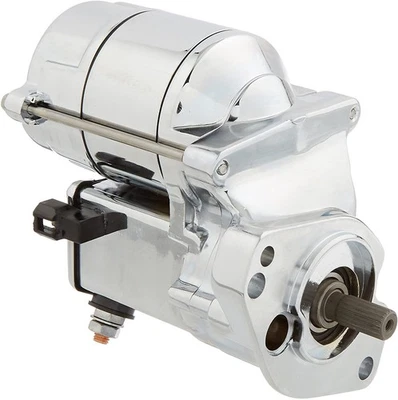 Chrome 1.7 Starter Motor For 2004-2005 Harley FLHTI Electra Glide Classic (EFI) - Image 1 of 2